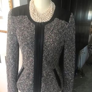 Rag and Bone leather trimmed jacket